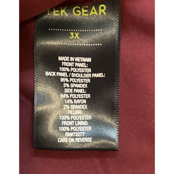 Tell Gear Men’s 3XL Burgandy Fleece Lined Full Zip Vest - Picture 4 of 9